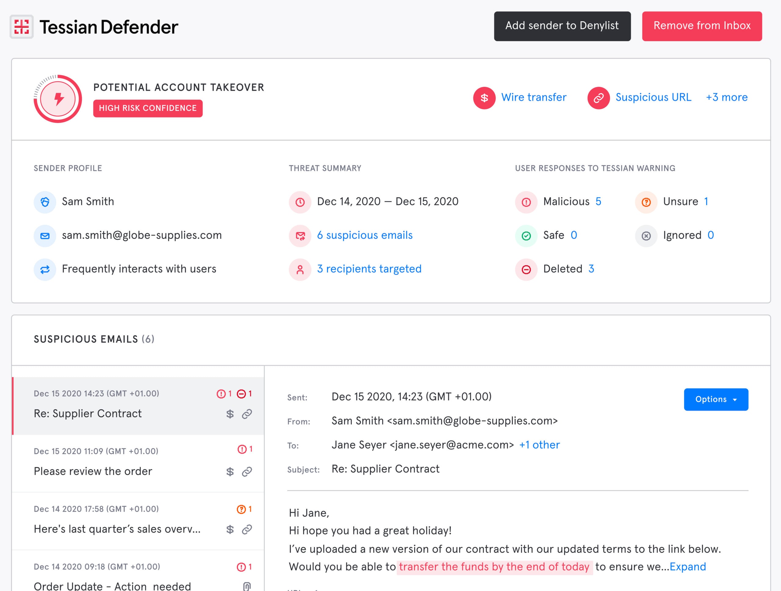Defender in action - keep your data