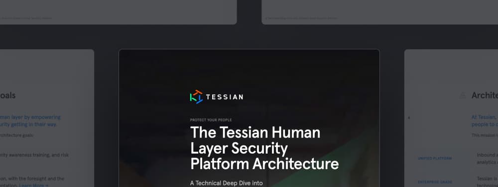 The Tessian Human Layer Security Platform Architecture
