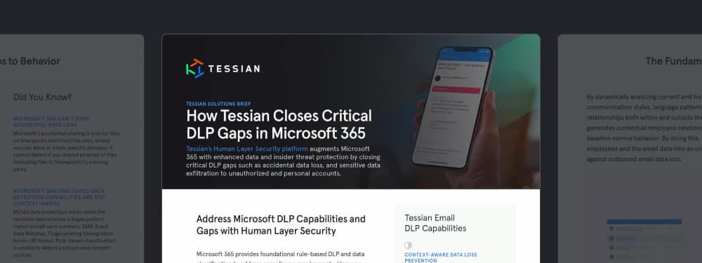 How Tessian Closes Critical DLP Gaps in Microsoft 365