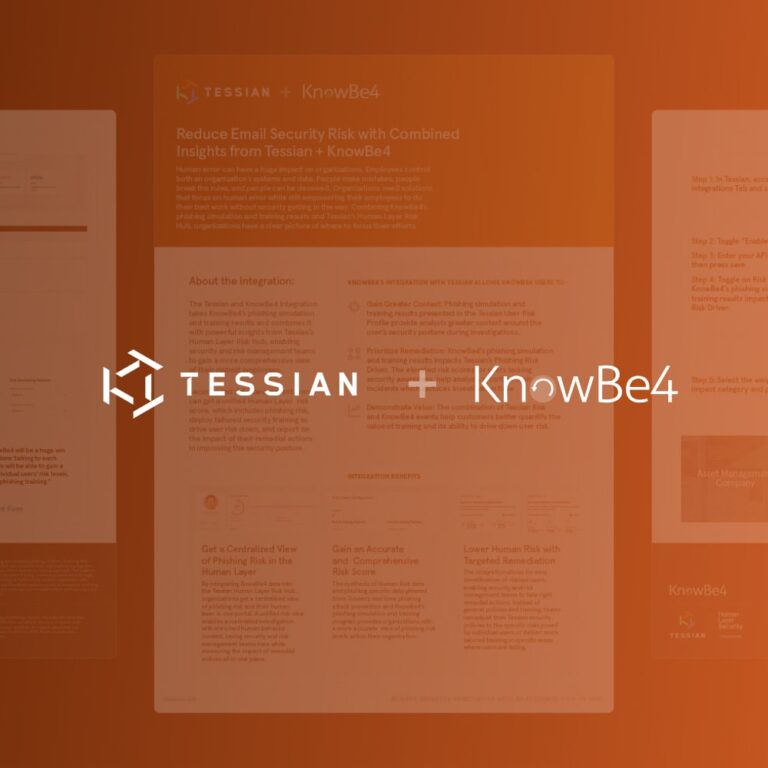 Understand and Manage Your Riskiest Employees with Tessian + KnowBe4